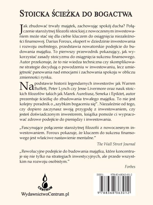 Stoicka ścieżka do bogactwa - Starożytna mądrość dla trwałego dobrobytu - Darius Foroux - obrazek 2